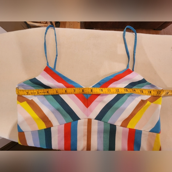 Laundry by Shelli Segal Rainbow Maxi Dress Sz 8 striped boho party maximalist - Picture 6 of 9
